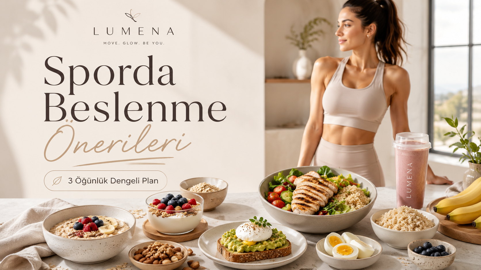 Sporda Beslenme Önerileri: 3 Öğünlük Kalorili Günlük Plan